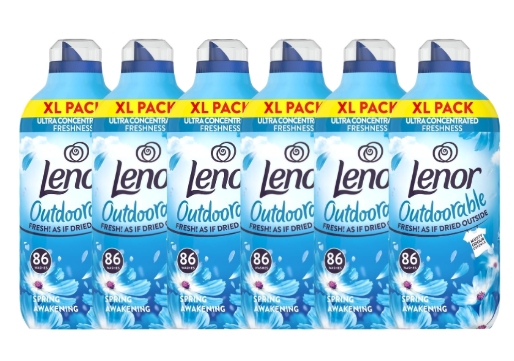  Lenor Spring Awakening Outdoorable Fabric Conditioner 6 X 86 Washes, 1.204L